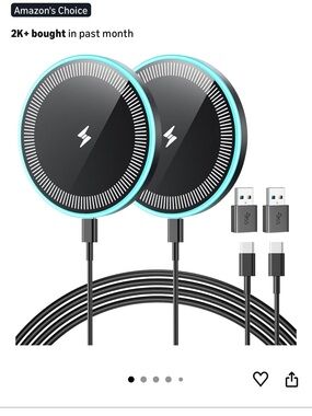MagSafe-Compatible Wireless Charging Pads with Cables